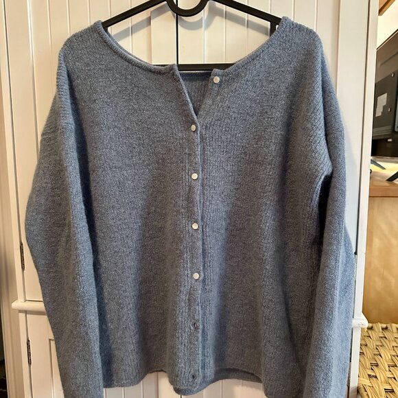 Sezane Gaspard Cardigan XS in Vintage Blue - Picture 2 of 4